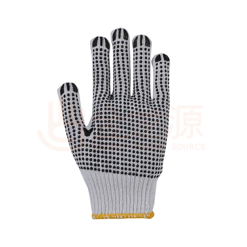 2023 New Single-Side PVC Dots Cotton Yarn Gloves Safety Work Gloves