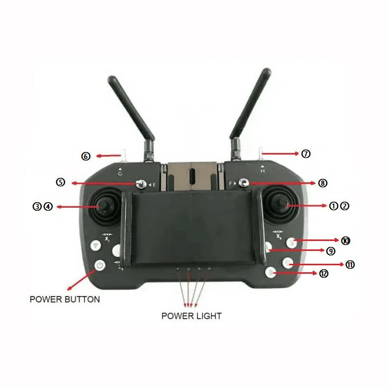 Skydroid H12 Los datos de vídeo digital transmisor de telemetría con aviones no tripulados Uav de 12 canales de control remoto