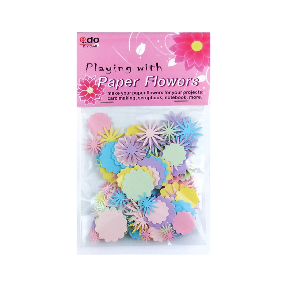 200pcs helle Farben Mini Papier Blume sortiert Tasche für Karte Herstellung (FS01-B)