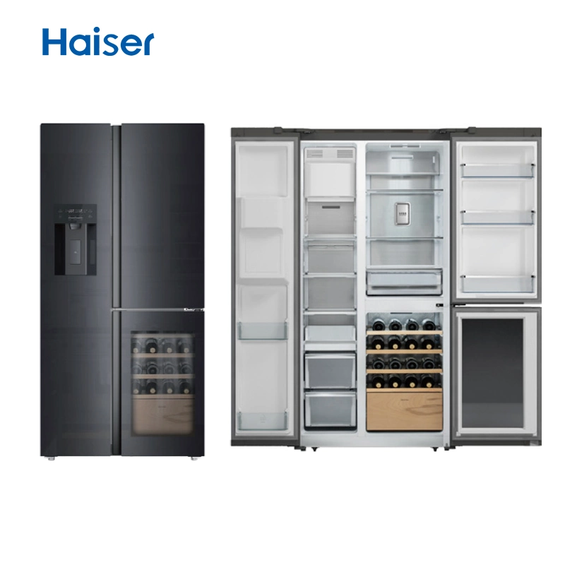 Competitive Cheap Price Auto-Defrosting Side by Side Fridge Refrigerator with Wine Cooler Made in China