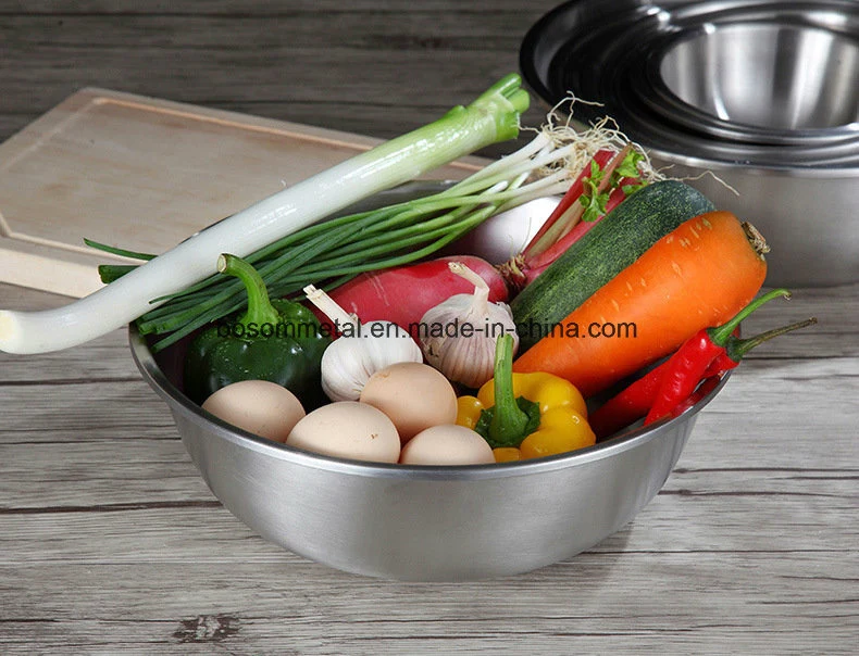 Stainless Steel Salad Bowl Kitchenware Accessories Ingredients Standby Utensil