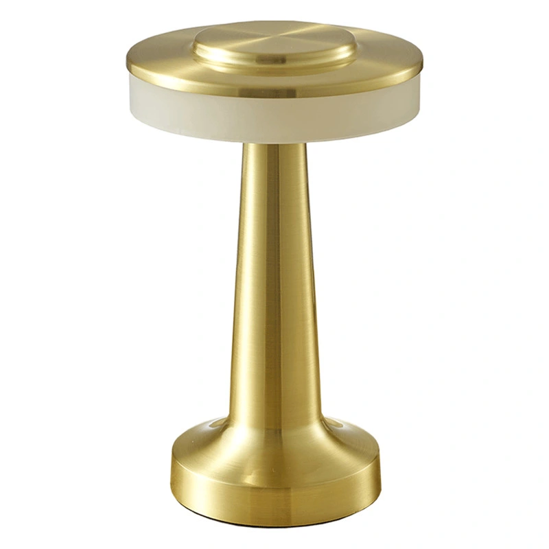 Nouveau bar-restaurant portable Golden Bronze avec mini-cordon, lit de chevet Lampe de bureau LED pour bébé avec batterie rechargeable Luminosité intégrée