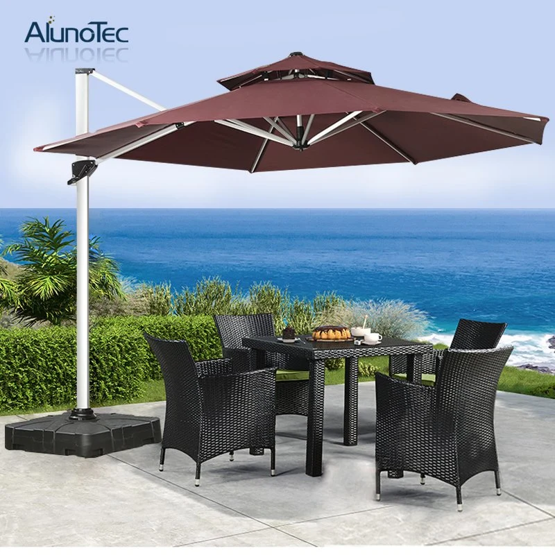 Sun Block Outdoor Umbrella Covers with Marble/Water Tank Base