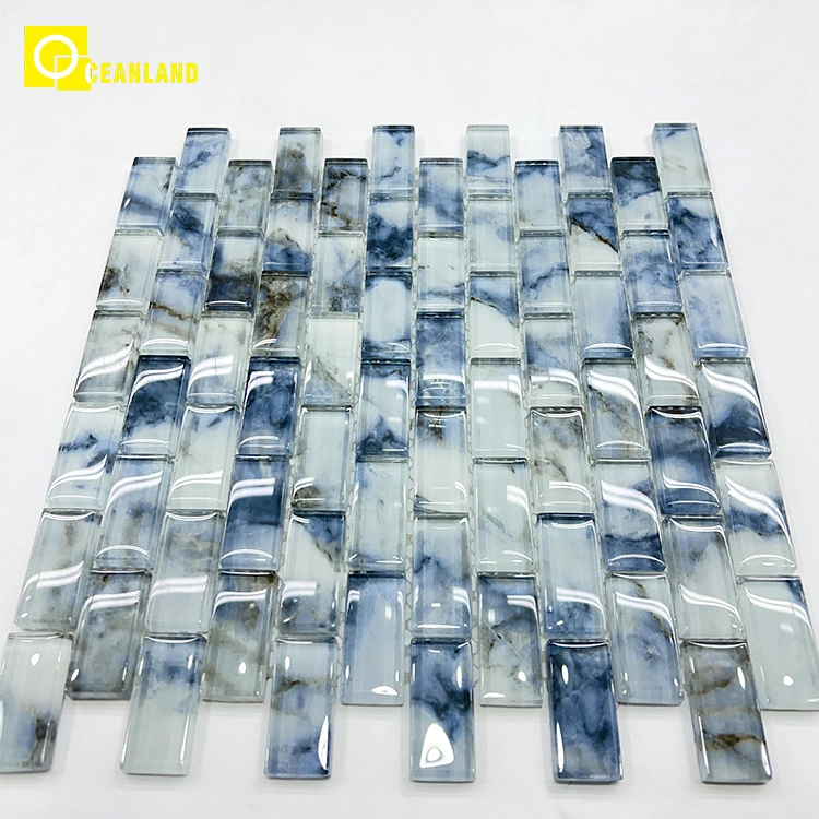 Baumaterialien Premium Art Design Badezimmer Wand Kristall Glas Mosaik Kachel