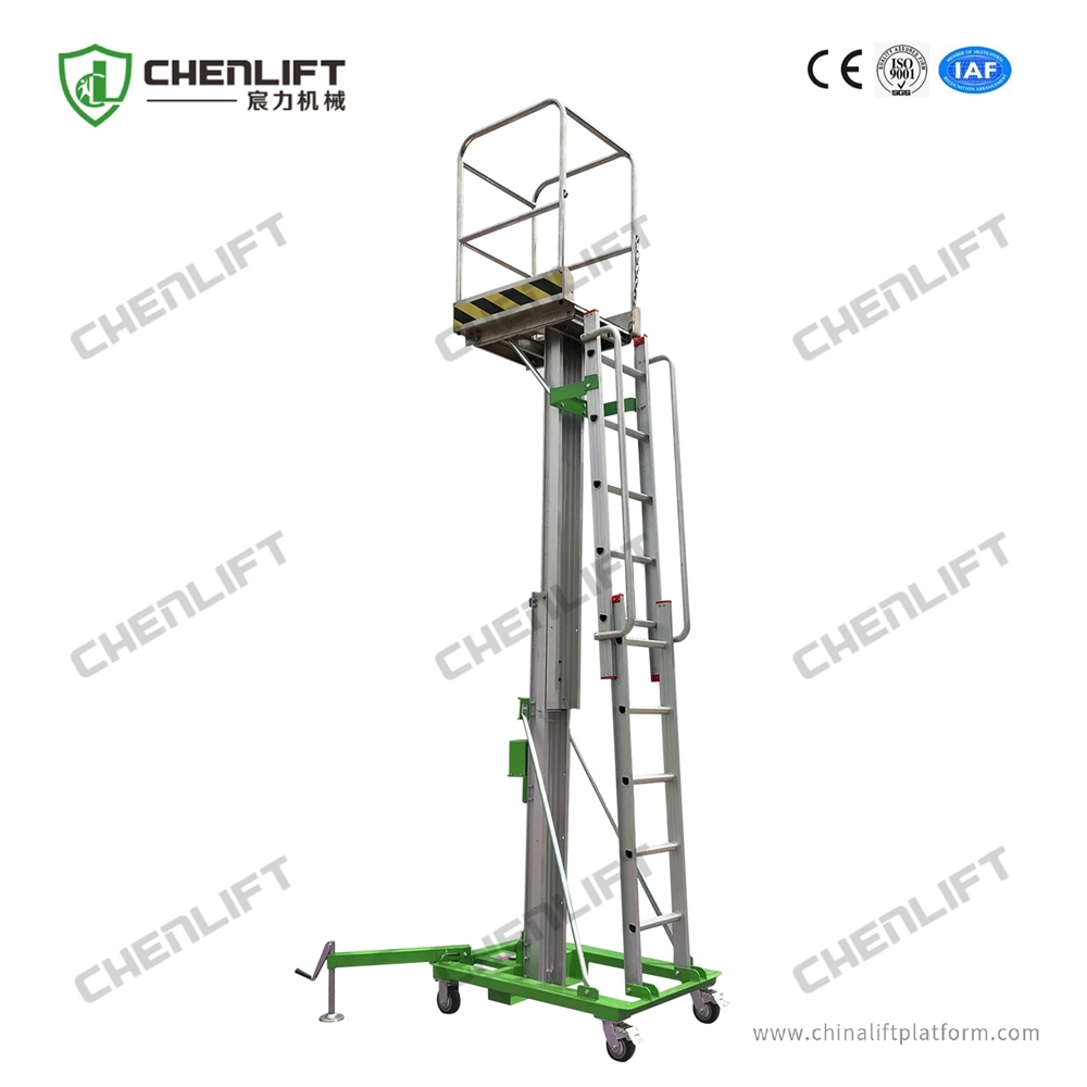 Manual Winch Elevating Lift Platform with Tilted Platform