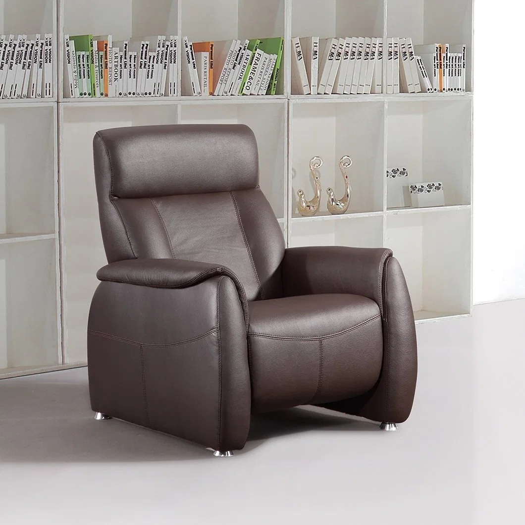 Europäischer Stil Moderne Wohnzimmer Büromöbel mit Falten Tisch Elektrisch Leder Recliner Sofa Chair