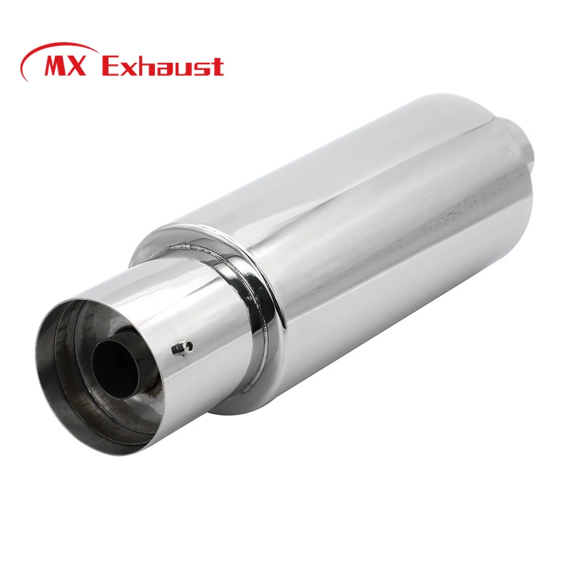 2.5 Inch Inlet High Performance Stainless Steel Racing Car Muffler Exhaust