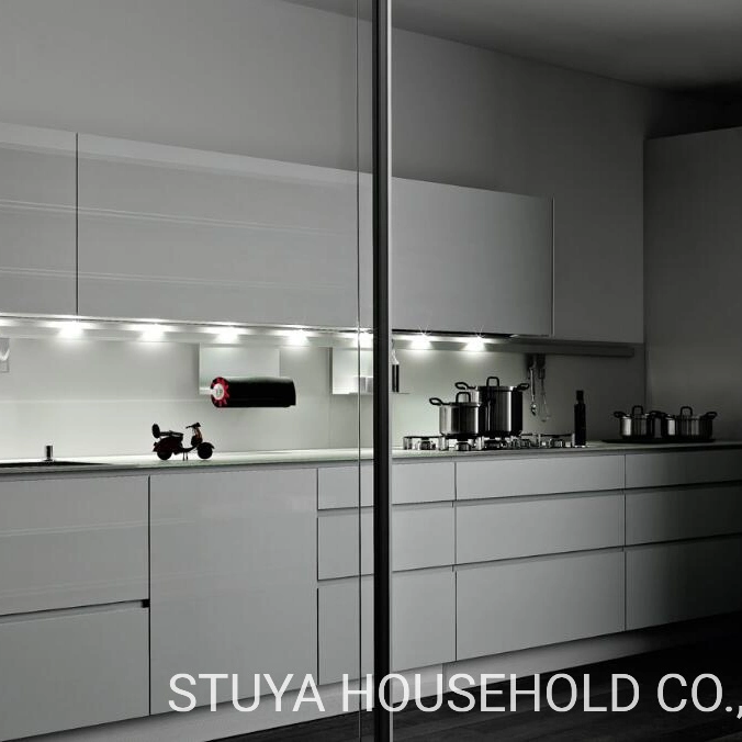 Design moderno mobiliário doméstico Austrália Laqueamento Padrão armário de cozinha