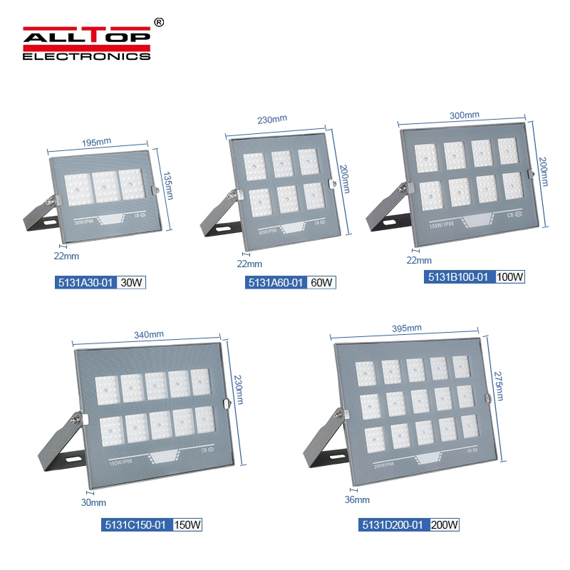 Alltop Sports Stadiums Outdoor Waterproof IP66 High Power Aluminum LED Flood Light