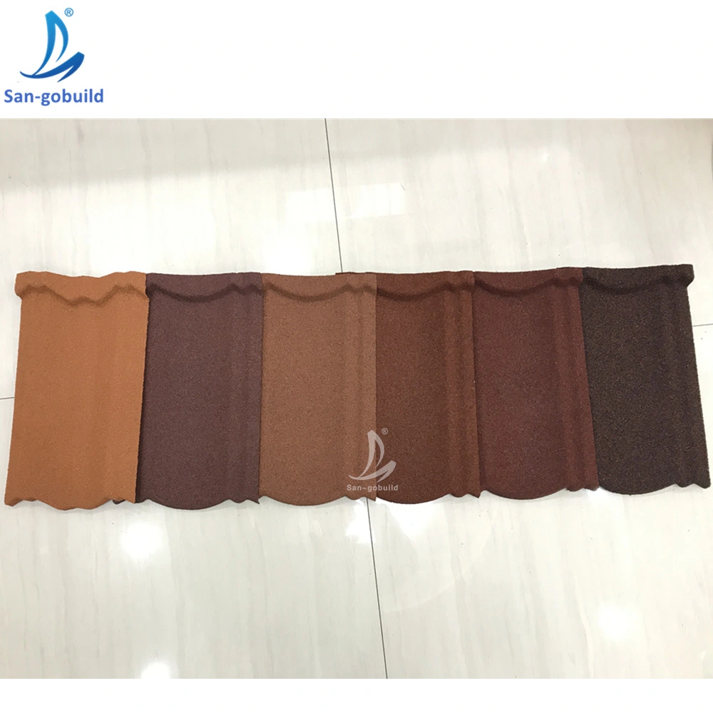 Decorative Classic Type/Bond Type Stone Coated Metal Villa Roof Tile Roofing Material