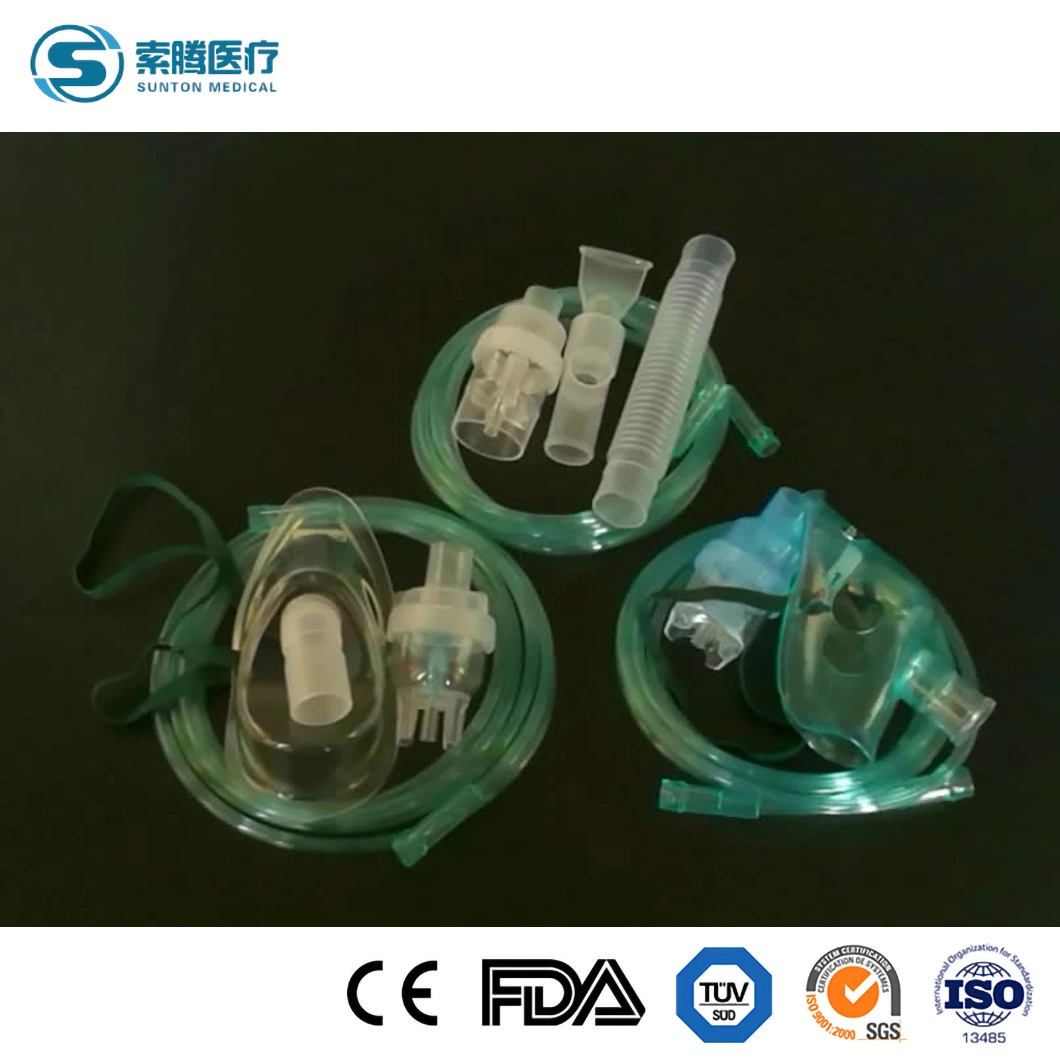 Sunton China Nebulizer Mask Factory 50*38*33 سم 100PCS/CTN Child S Nebulizer قناع الأكسجين قناع الجراحة الطبية المعتمدة من المستشفى الطبي قناع نبيزر الأكسجين