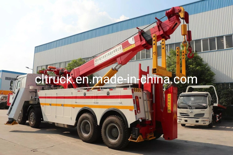 HOWO 7 Sinotruk 8X4 Tow Vehicle Euro 2 Engine Rescue Tow Trucks 30 T Integration Towing Truck