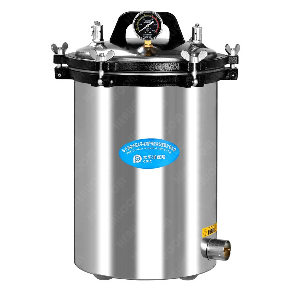 Du charbon et de l'électricité 18L 24L 30L'autoclave à vapeur Stérilisateur de pression portable