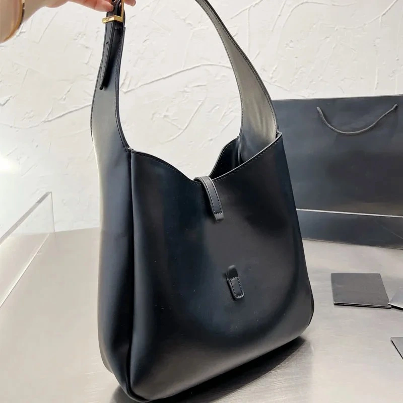 Hobo Armpit Bucket Bag Shoulder Handbag Large Shopping Tote Bag Fashion Bag Cowhide Genuine Leather Adjustable Strap Lady Handbags Tote Bag