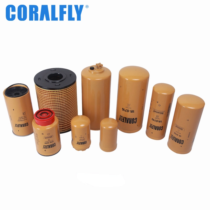 Coralfly Dieselmotoren Ölfilter 1r0726 IP-7716 1p-7360 1r-0740/5A-6717 4J-6064 4J-0816 4m-93349s-9972 4m-9334 9s-9972 5A-6717 7W-5313 für Caterpillar Filter