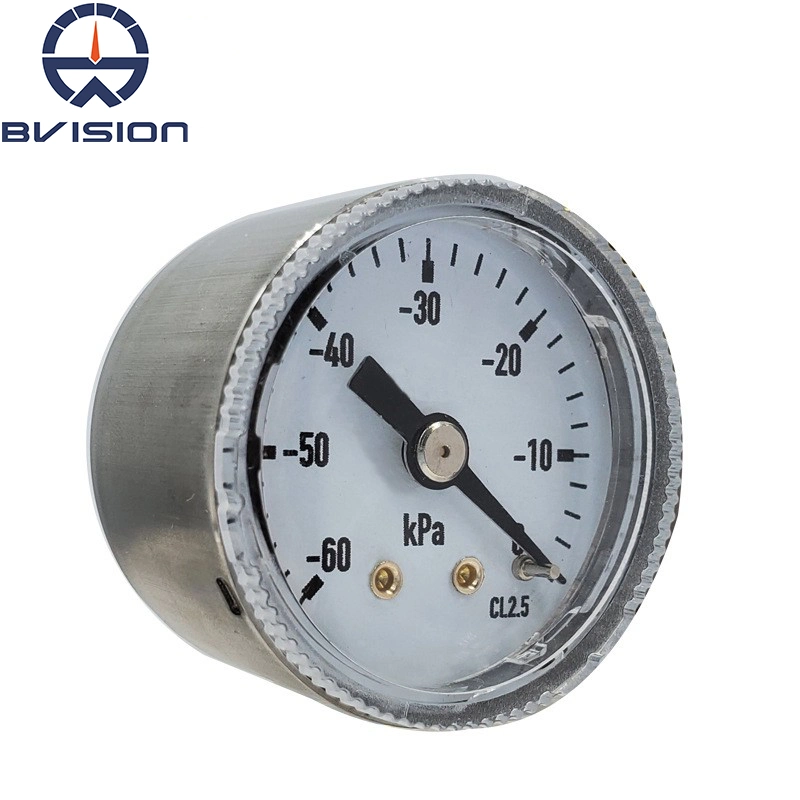 Yn40z -60kpa Ss Case 2.5% Accuracy Bourdon Tube Axial Pressure Gauge