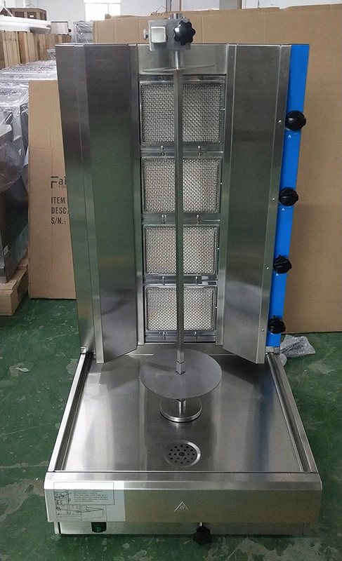 Commercial Kitchen Equipment Gas Vertical Broiler Shawarma Spinning Doner Kebab Gyro Grill Machine (RG-2)