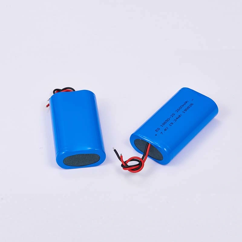 7.4v Lithium Batteries 2600mah Capacity Li-Ion18650 2S Rechargeable  Battery Pack for Light