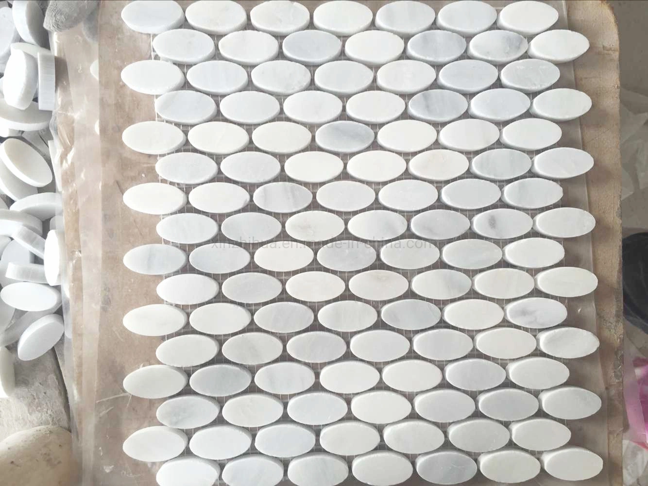 Mosaico Cararra blanco para la cocina, cuarto de baño decoración/mural mosaico de mármol hexagonal