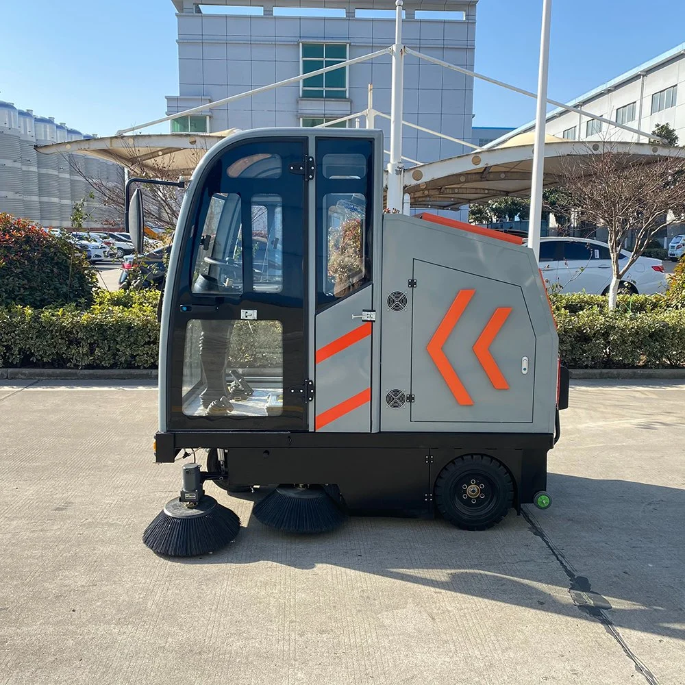 China passeio em estrada elétrica varrição Máquina de Limpeza Industrial Street Vassoura com caixote do lixo de 190 L.