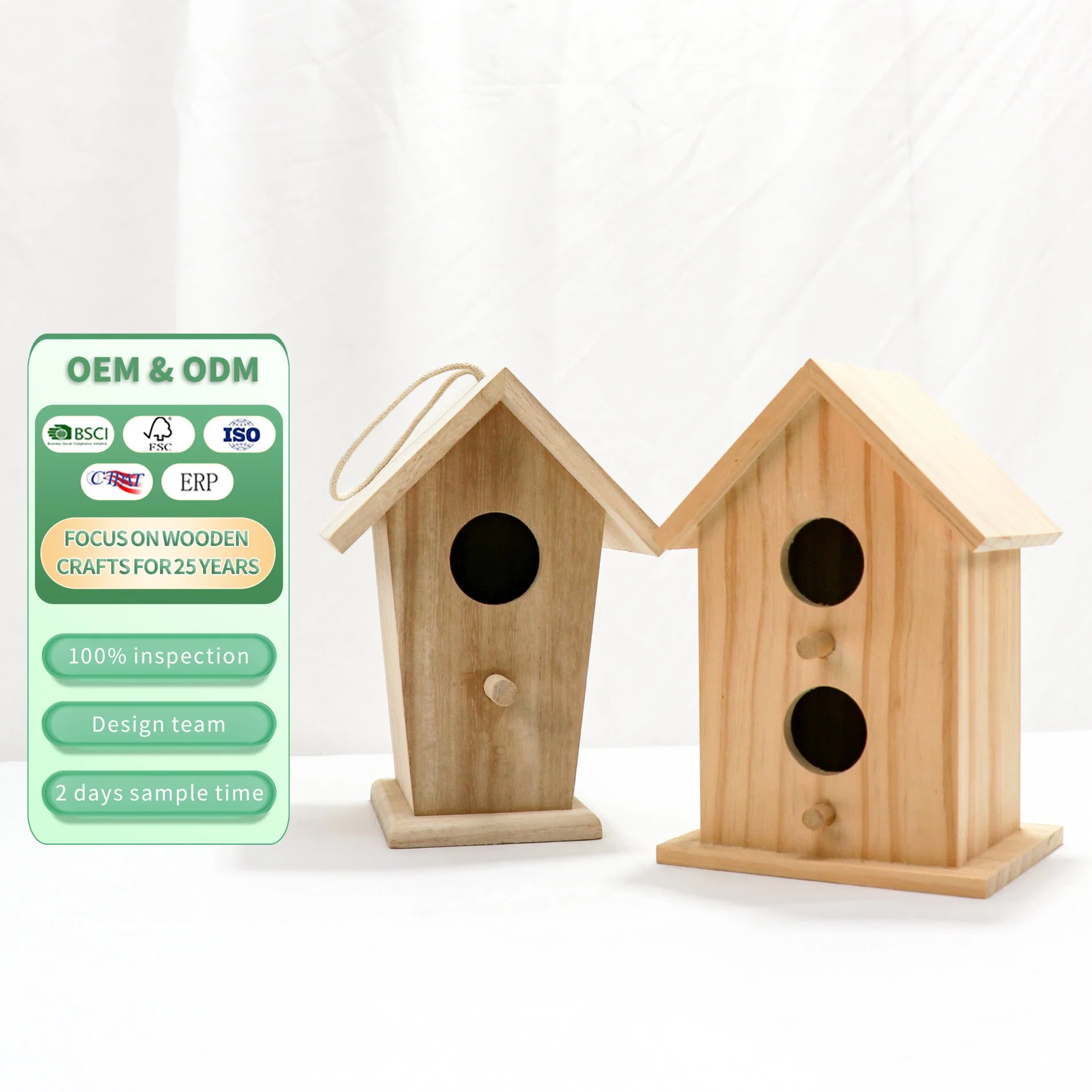 Custom Wooden Bird House Craft Wooden Bird House