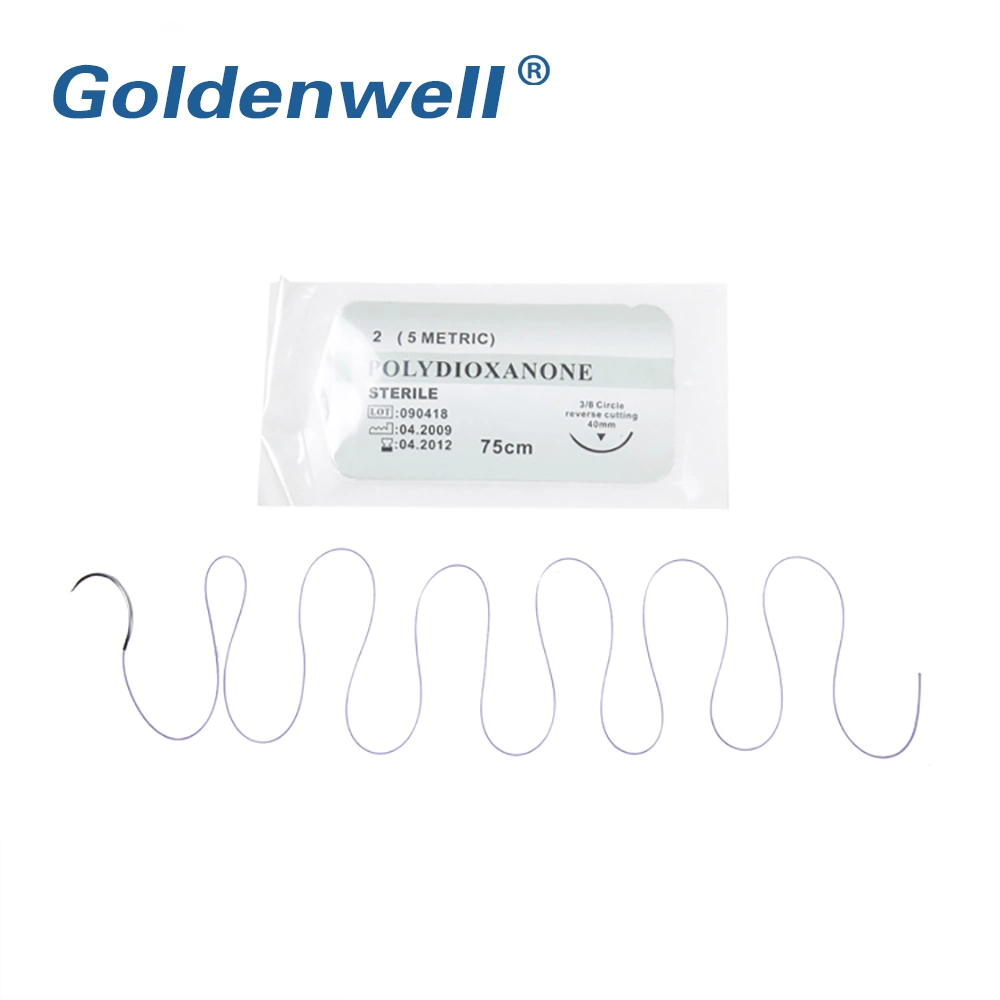 Pdo/PGA/Pgla Synthetic Absorbable Disposable Medical Suture with Needle