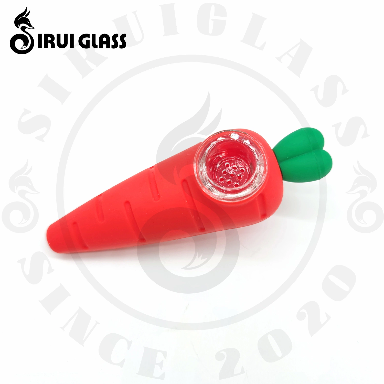 Sirui Silikon Hand Pipe China Großhandel Glas Rauchen Wasserpfeife Shisha Hookah Rauchen Glas Öl Burner Pipe Portable Karotten Essen Silikon-Rauchrohr