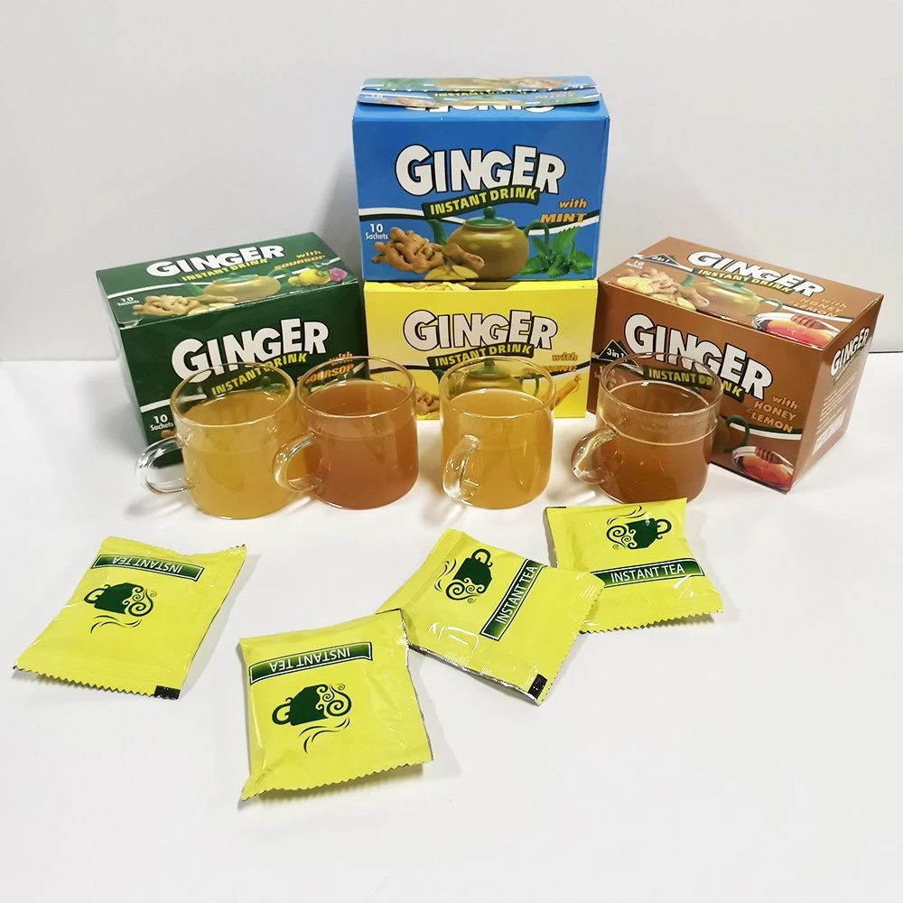 Bebida instantânea Ginger com gelo Moringa ou quente servido ambos OK