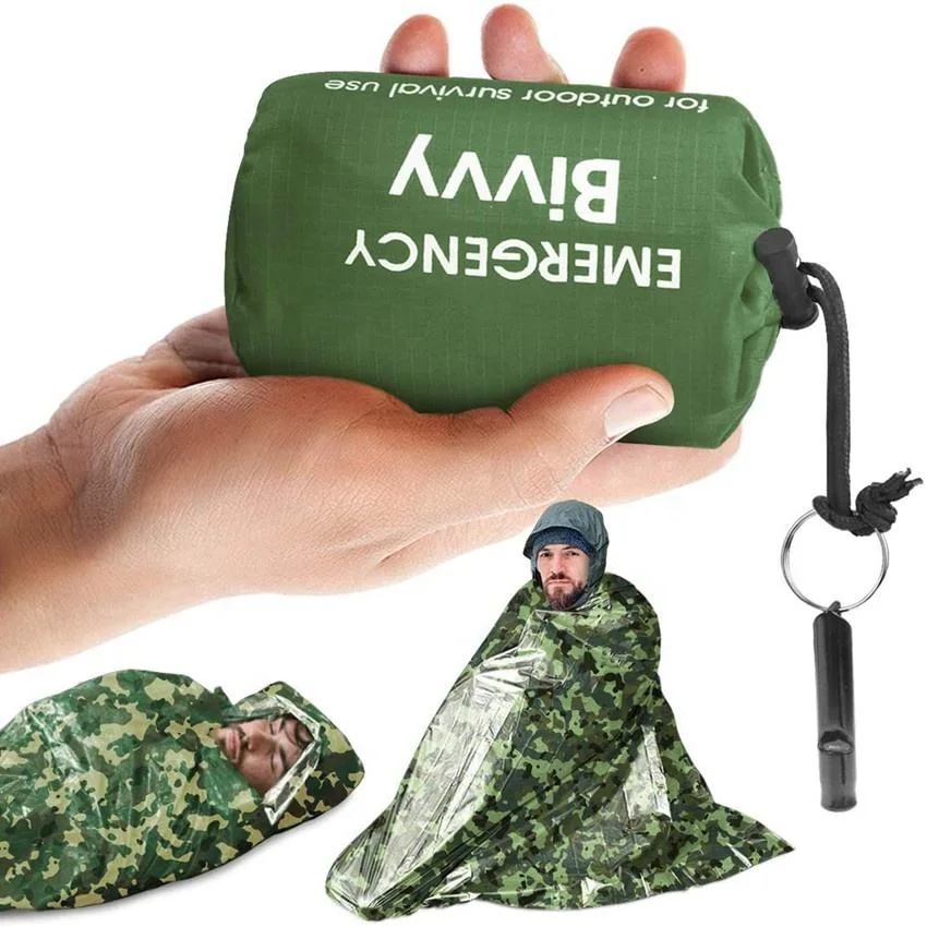 Sac de couchage d'urgence en mylar Mylar Bivy Sacks Survival Mylar Thermal Sac de couchage d'urgence Bivvy