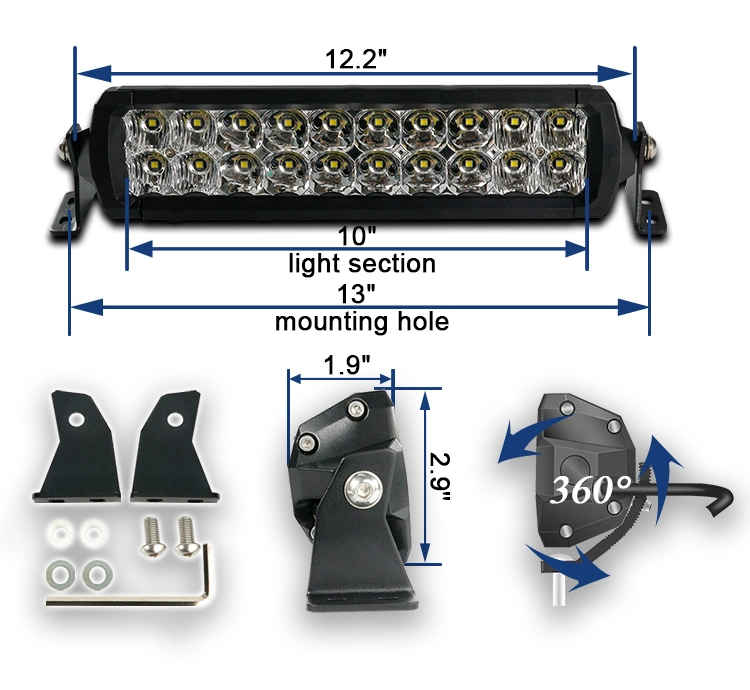 Barra de luces LED ultradelgado camioneta 4x4