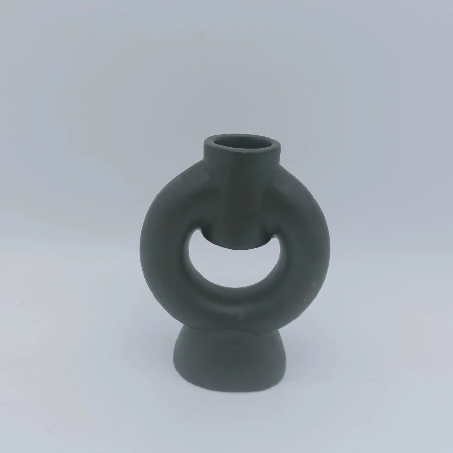 Modern Minimalist Abstract Geometric Ceramic Candle Stand Candlestick Candleholder