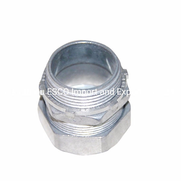 IEC 61386 Steel Pipe Fitting EMT Connector Compressioin with High quality/High cost performance 