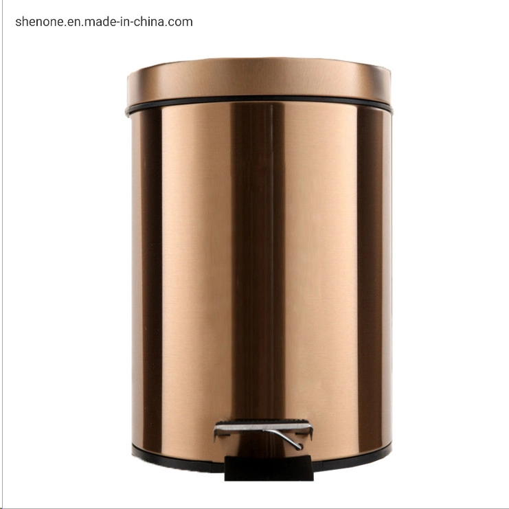 Shenone 2020 New Designer 13gallon Household Kitchen Office Rectangle Metal Stainless Steel Sanitary Sensor Smart Waste Bin