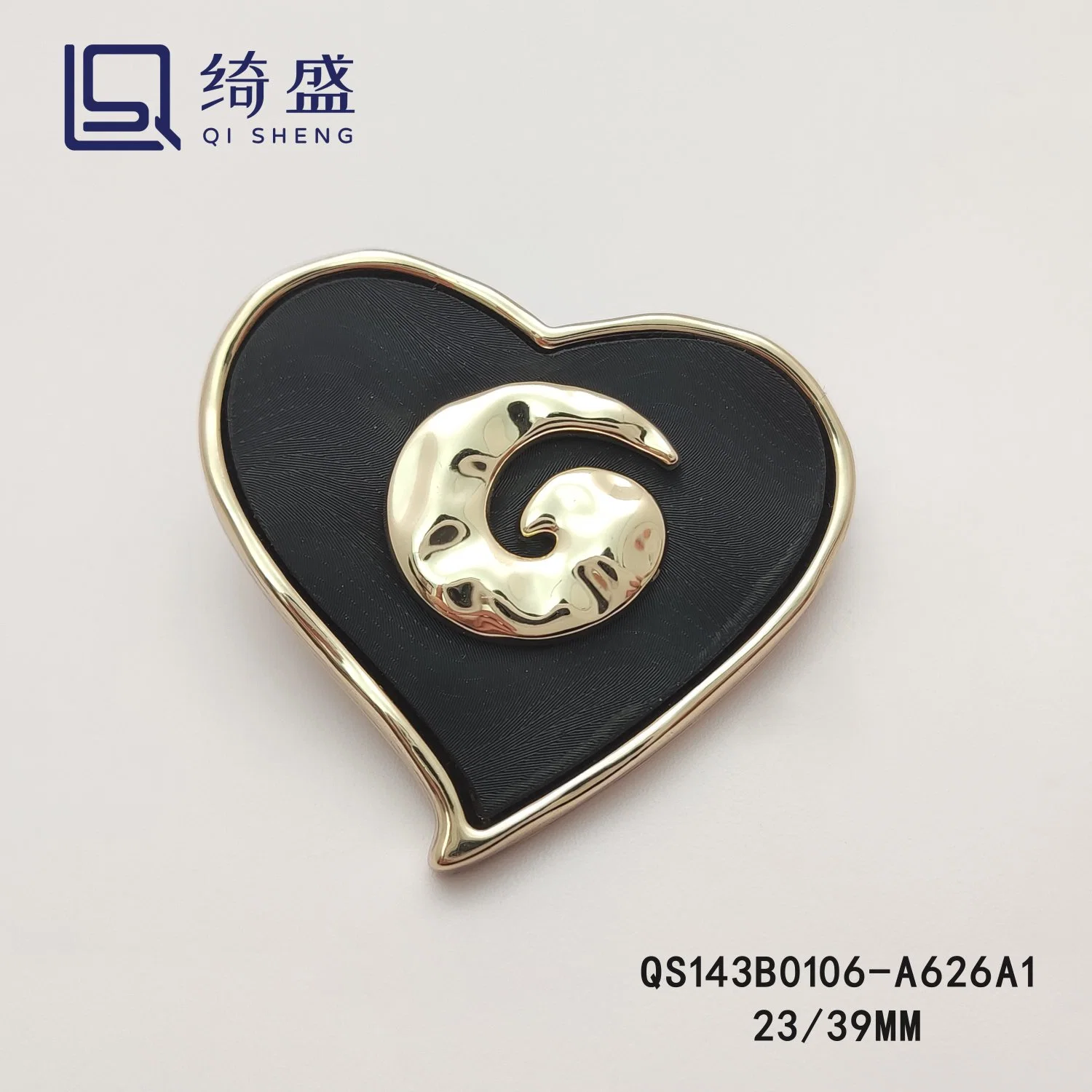 Heart-Shaped Metal Button/Ladies Decorative /Fashionable and Delicate Button