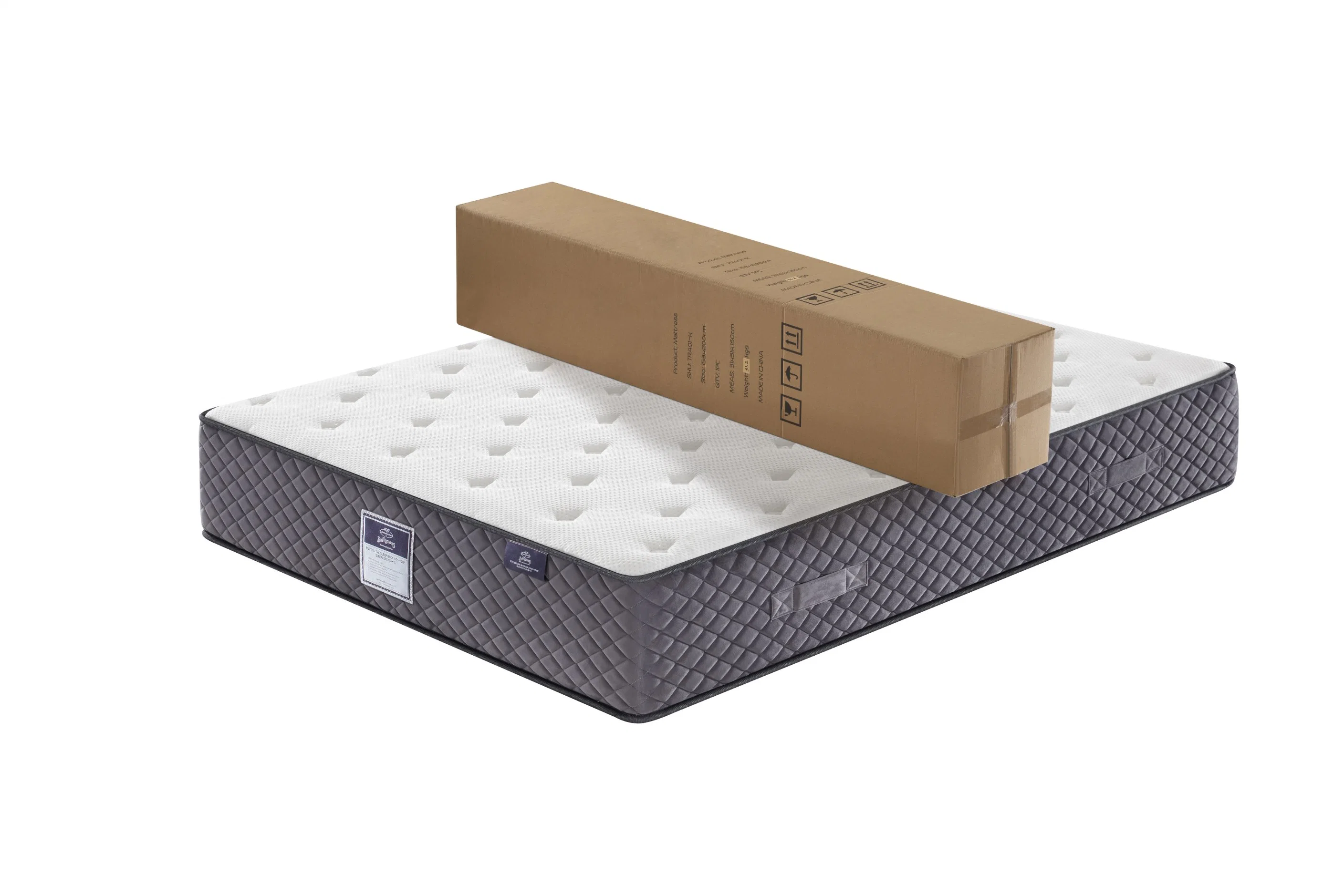 Premium Comfortable Seven Zone Pocket Spring Mattress with Super Soft Comfortable Foam and Foam Encasement Mattress