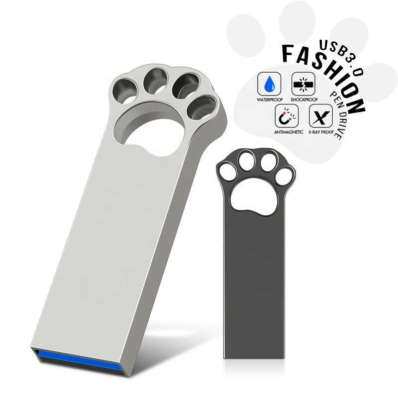 Lindo gato Claw USB 3,0 Flash Drive Pendrive 32GB 16GB Memoria USB Stick Metal Flash Disk