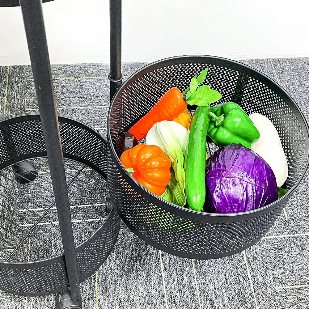 Cozinha armazenamento vegetal ou fruta prateleira rotativa suporte multiccamada Rack de armazenamento rotativo para casa de banho