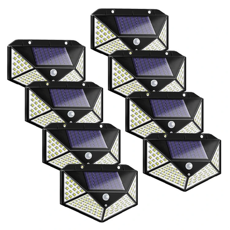 100 Capteur de mouvement solaire LED étanche des feux de mur de sécurité en dehors de l'extérieur de l'éclairage plafonnier mur de LED de lumière solaire pour l'extérieur Jardin