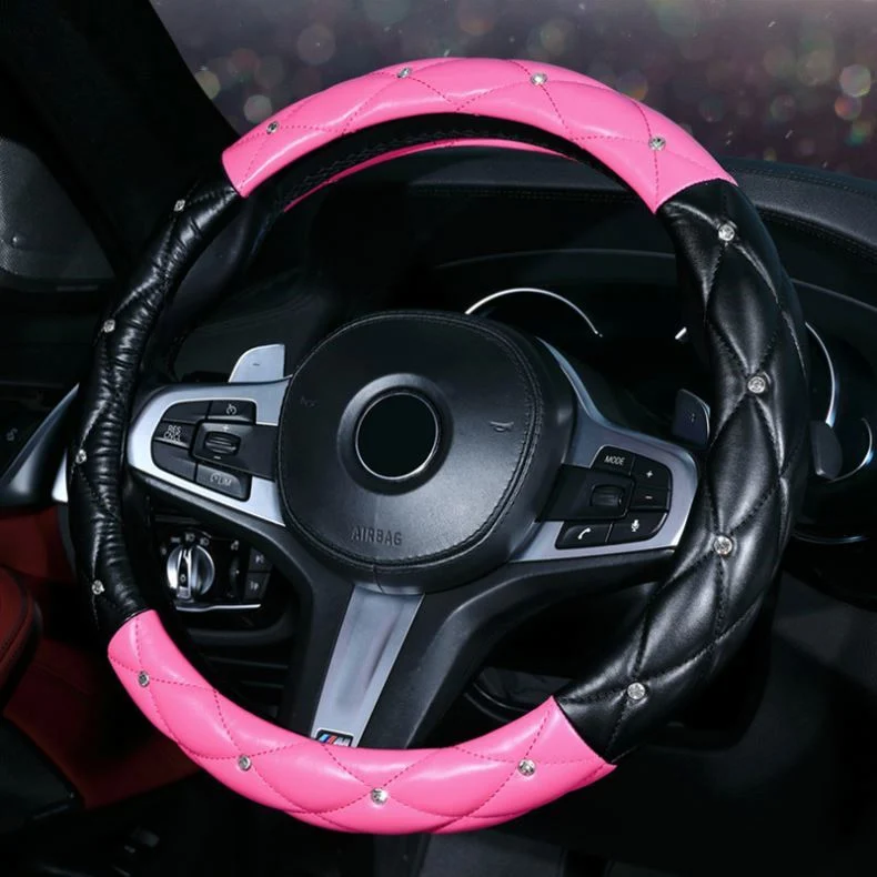 Diamond Heated Wireless Warm for Trucks Machine Sew E90 Disposable Truck Accessories Suede Plastic Car Steering Wheel Cover