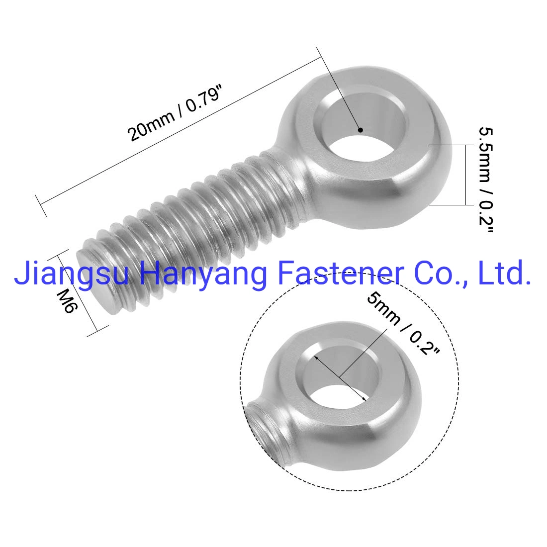 Machinery Shoulder Swing Lifting Eye Bolt 304 Stainless Steel Metric Thread