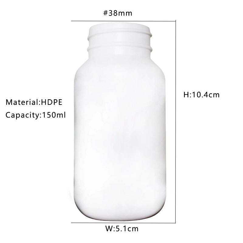 Best Selling 120mm 150mm Custom Colorful White HDPE Plastic Pill Container Blowing Plastic Bottle