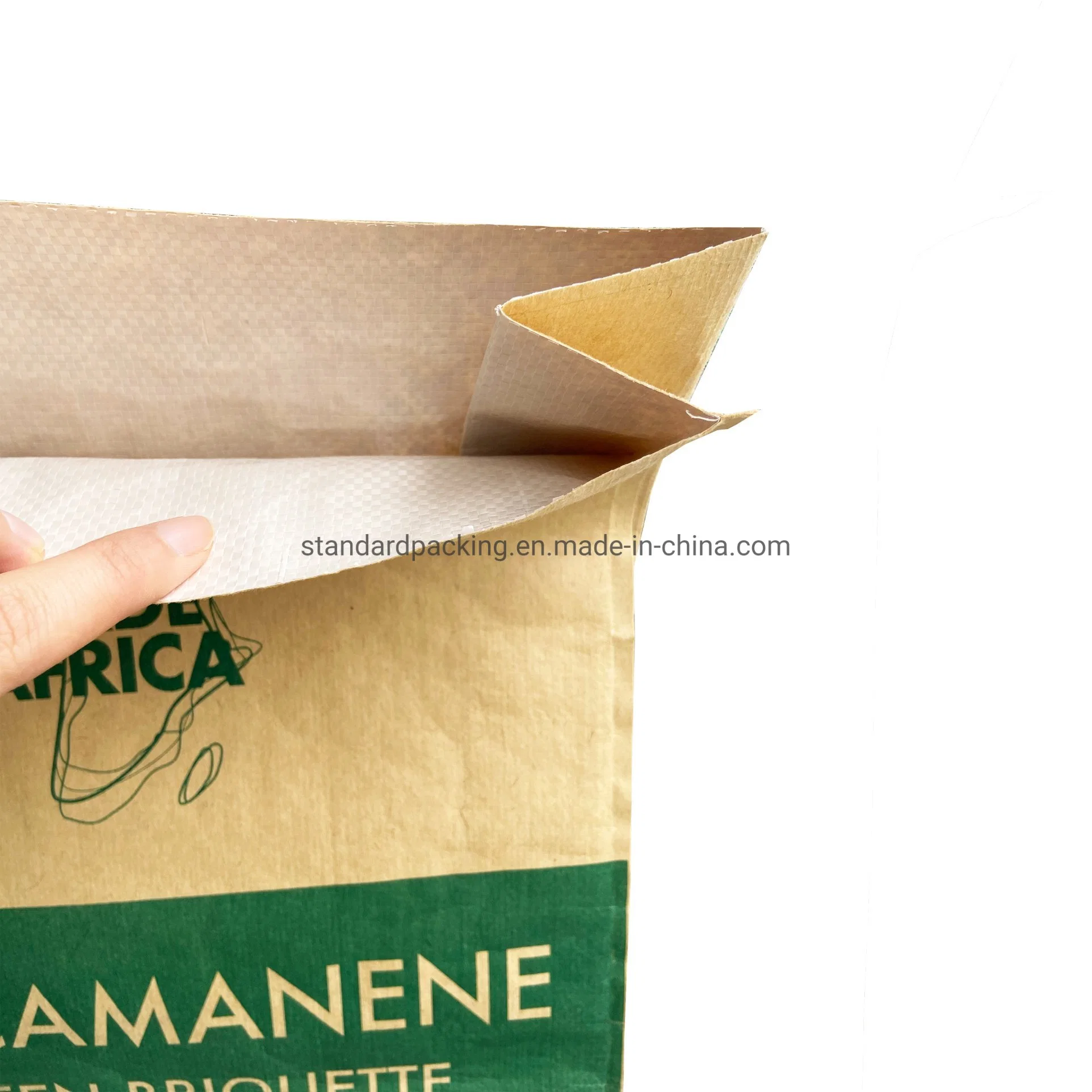 5kg de carbón de bambú barbacoa laminado bolsa de papel Kraft PP BARBACOA