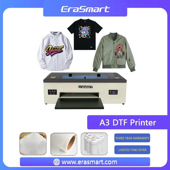 Erasmart Dtf Printer A3 Dtf Transfer Film Printer 30cm Dtf Printer for T Shirt Pet Film Print A3 Shirt Printing Machine