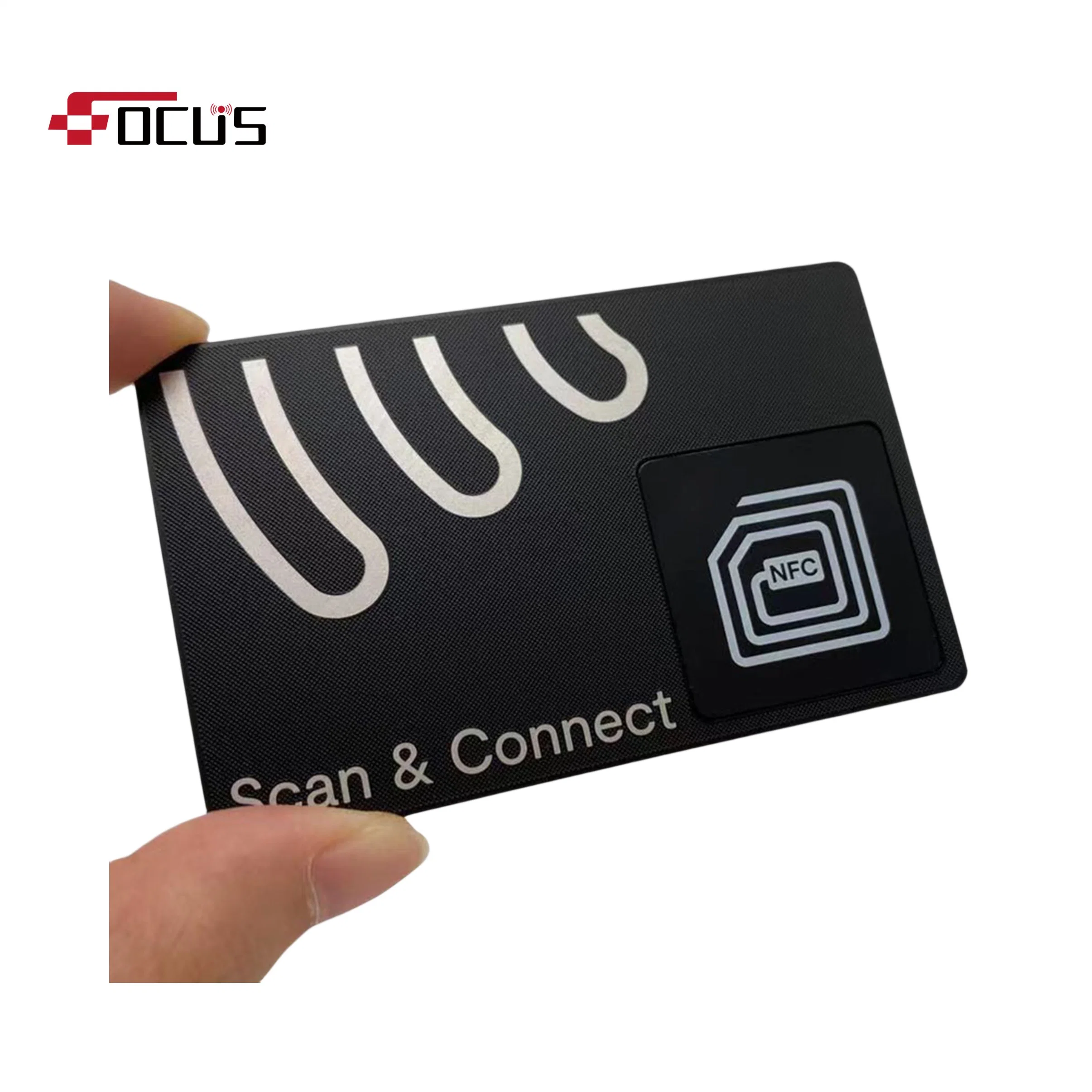 S50 OEM Printed RFID Black Metal Card Business RFID Ticket for Travel