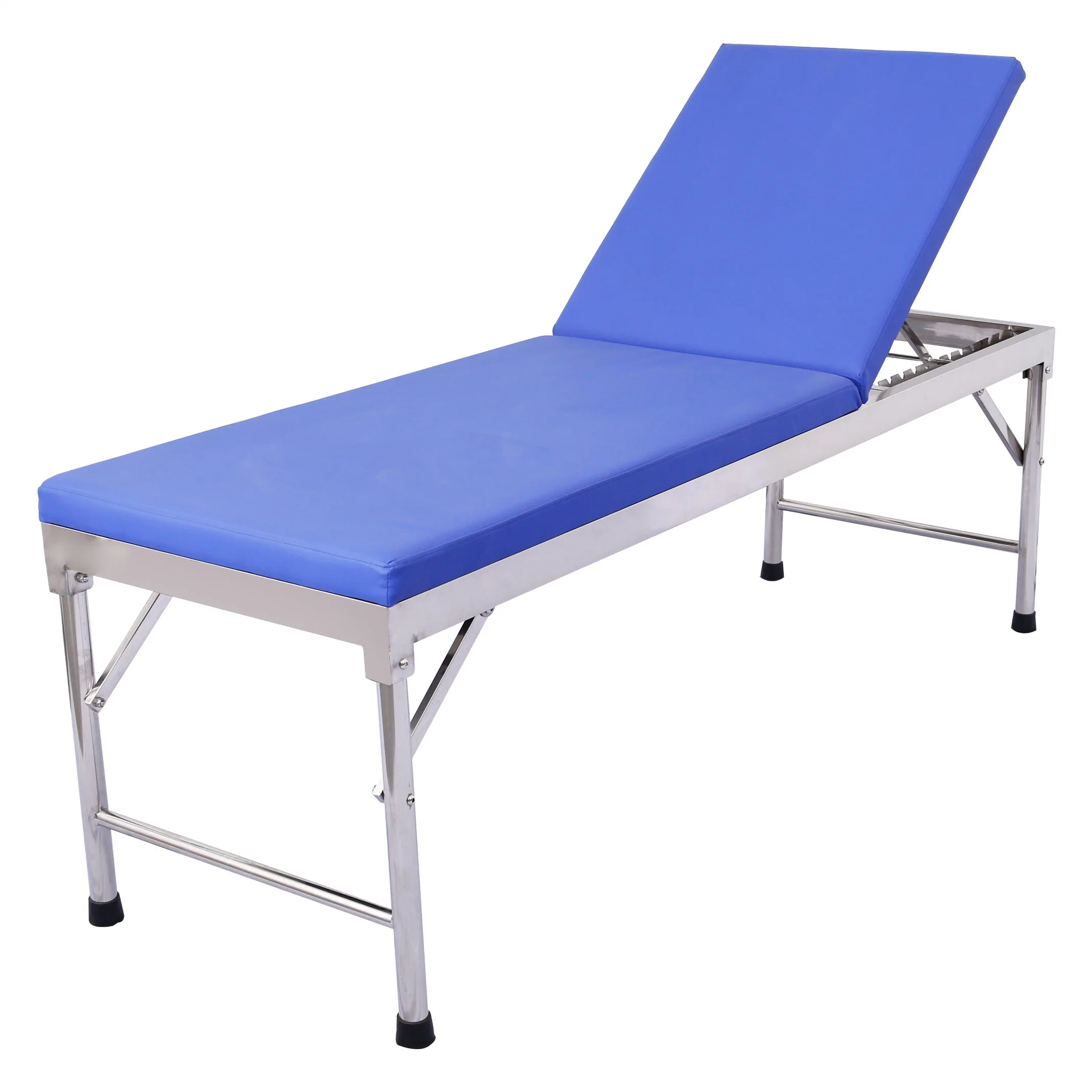Hôpital clinique en acier inoxydable pliage examen patient Couch examen médical Tableau