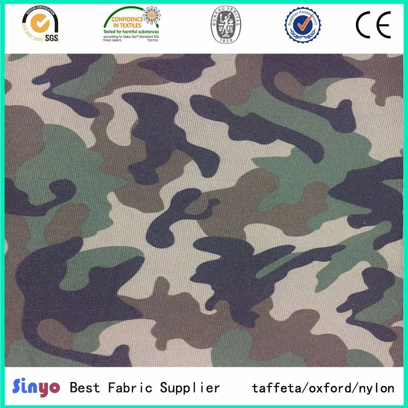 High Strength Jungle Camouflage Fabric Oxford for Bag and Tent Fabric