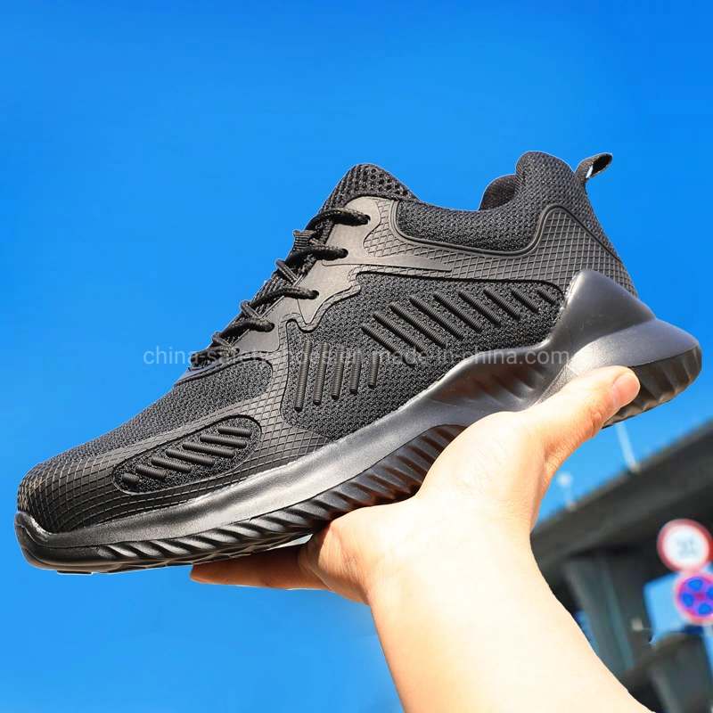 Flyknit Fabric Good Air Permeability Sport Safety Shoes