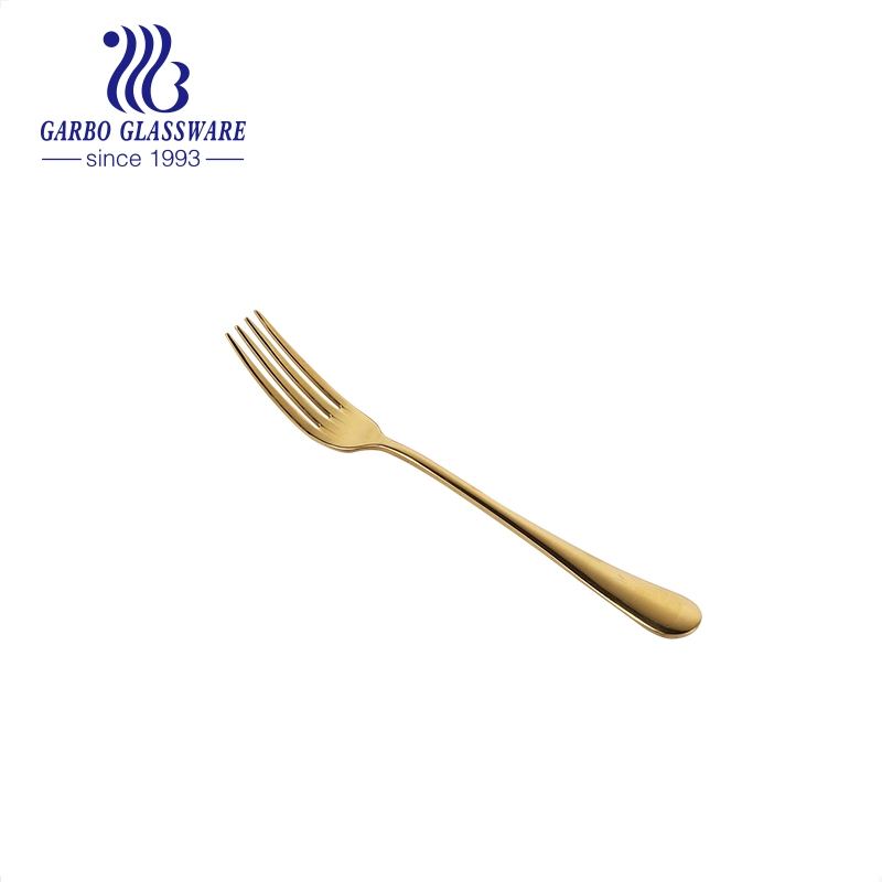 410 Stainless Steel Dinner Fork Cheap Price Electroplating Gold Forks Dinner Flatware for Daily Use