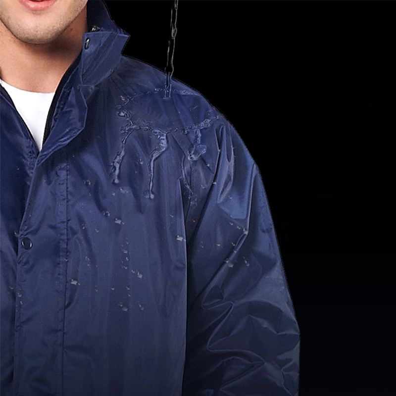 Nouveau style imperméable vêtements de pluie manteau de pluie veste hommes veste réfléchissante de pluie.