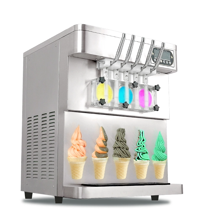 Price Soft Ice Cream Vending Machine 5 Flavor Ice Cream Machine